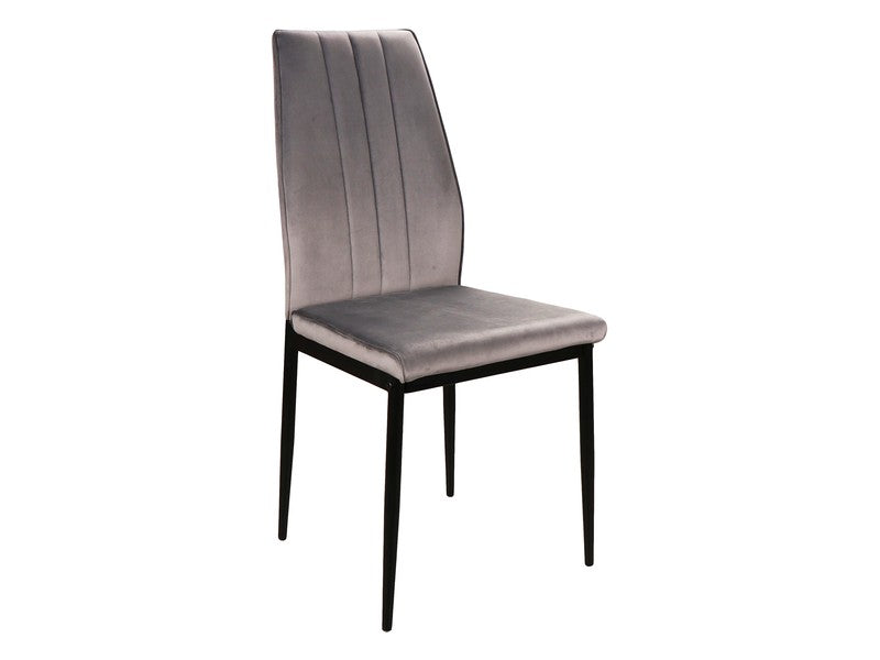 Chair ATOM VELVET BLACK FRAME/GRAY BLUVEL14 