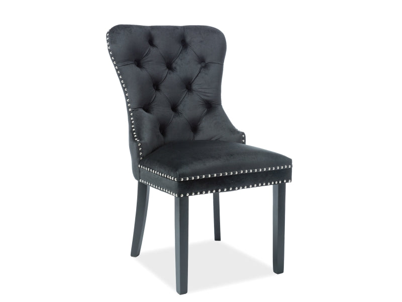 Armchair AUGUSTA VELVET BLACK FRAME/BLACK BLUEVEL19 