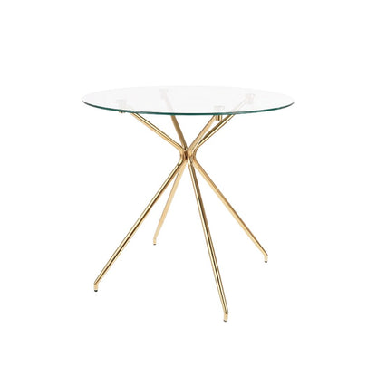 Table AZALIA TRANSPARENT/ GOLD FRAME FI 80