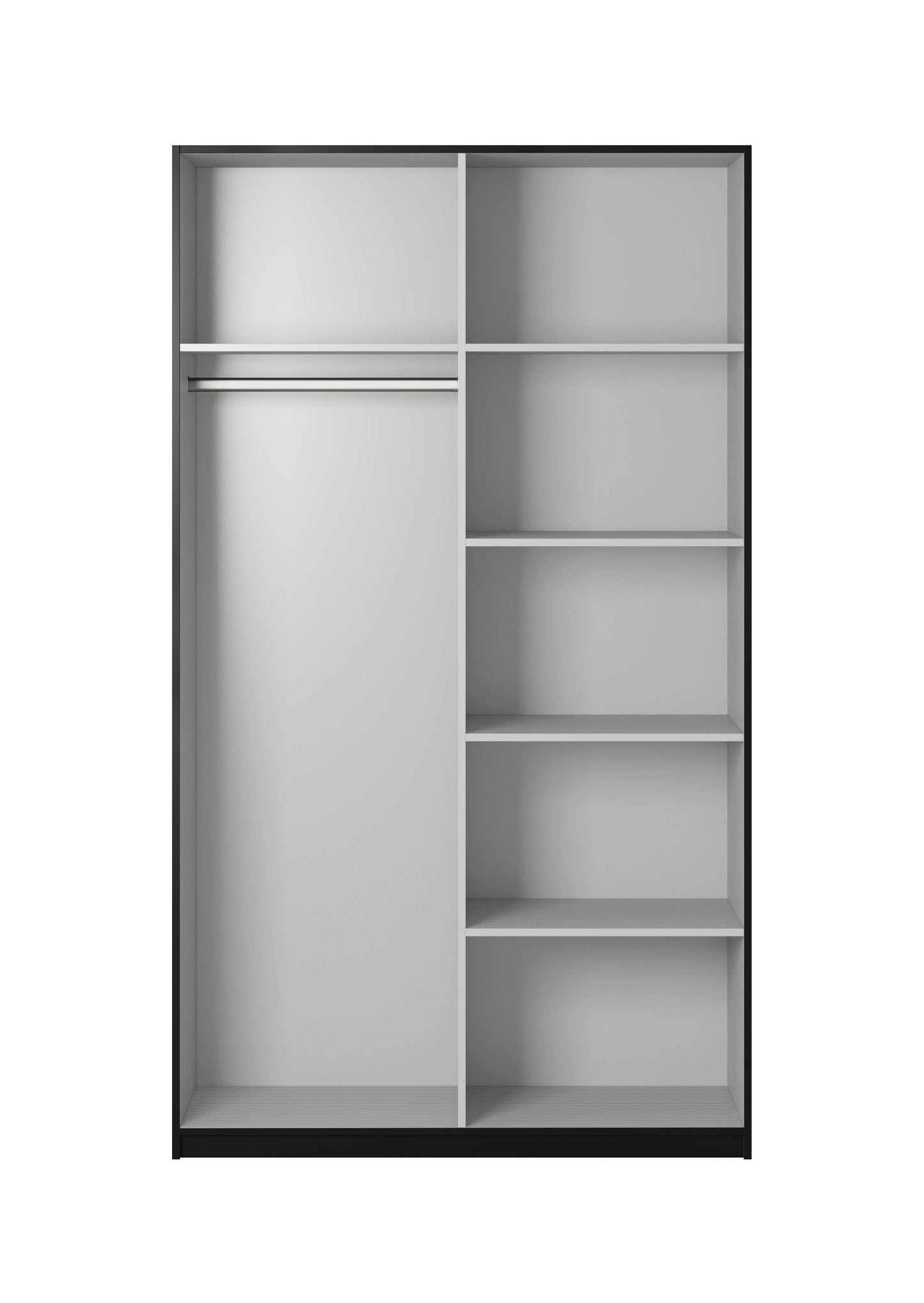 BETA - Cabinet with 2 sliding doors 120cm / mirrors / black with mirrors 