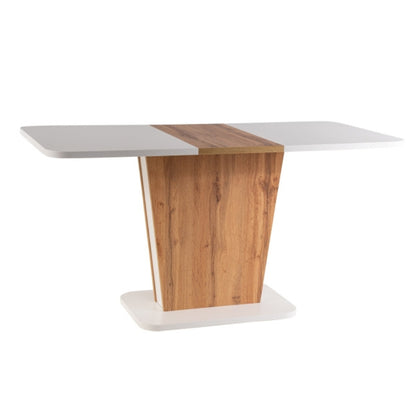 Table CALIPSO WHITE MATTE / OAK COLOR WOTAN 110(145)X68,6 IN