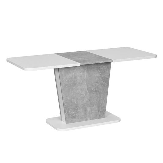 Table CALIPSO WHITE MATTE / GRAY (CONCRETE EFFECT) 110(145)X68,6 