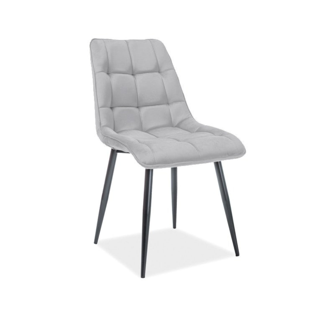 Chair ELEGANT MATTE VELVET 85 BLACK FRAME / GRAY