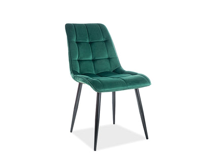 Armchair ELEGANT VELVET BLACK FRAME/GREEN BLUVEL 78