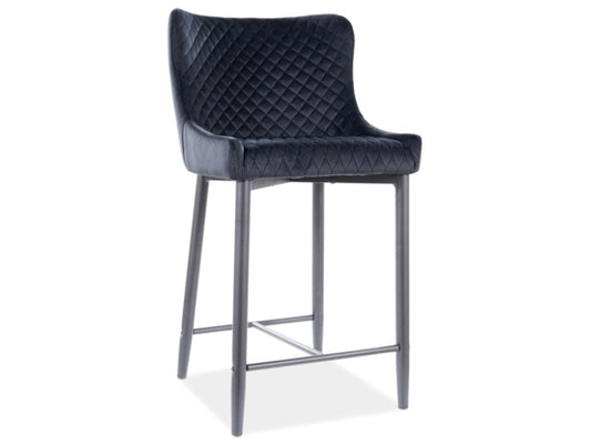 Bar Chair COLIN B H-2 VELVET BLACK FRAME/BLACK BLUEVEL19 