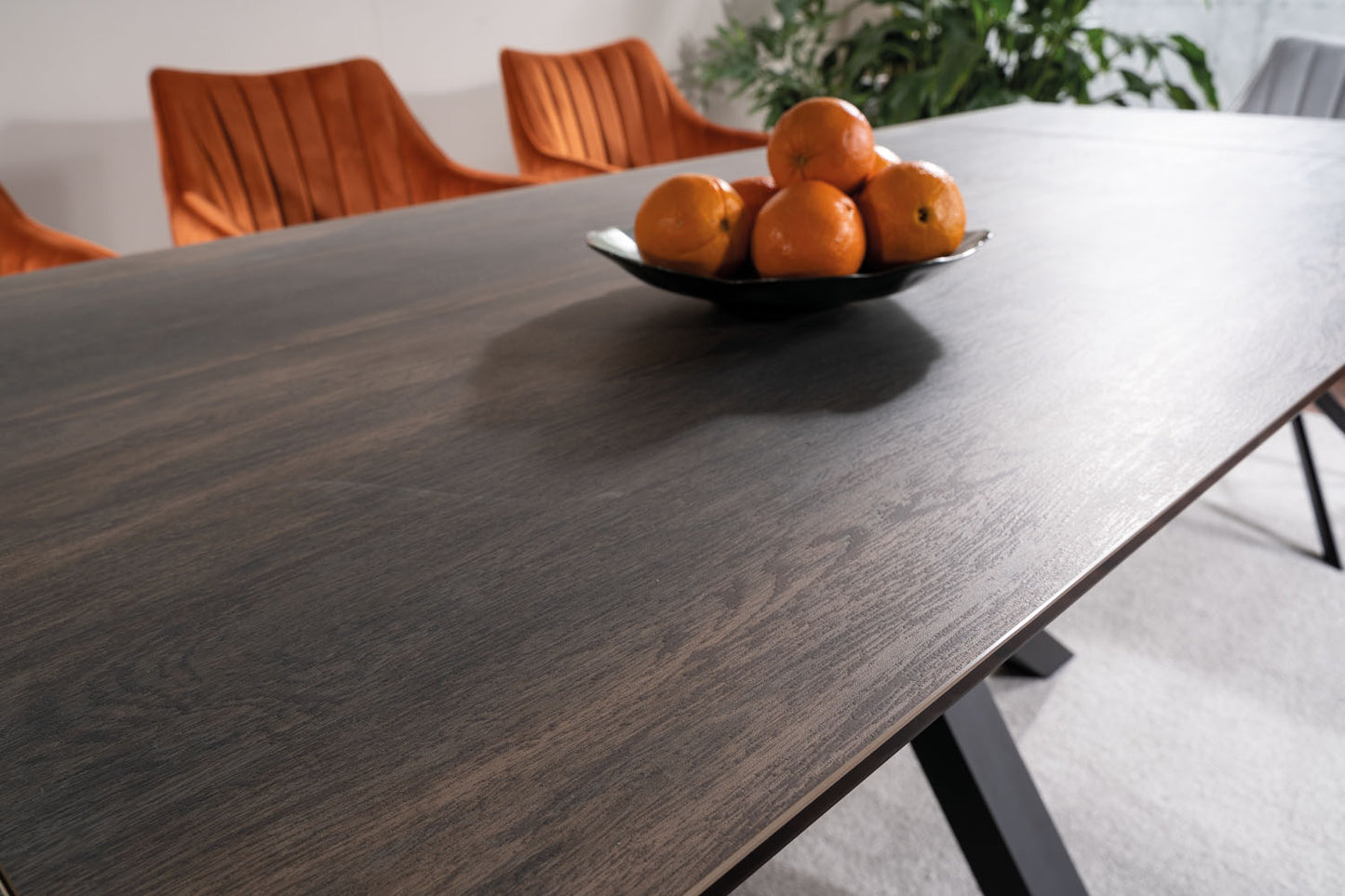 Table COLUMBUS CERAMIC BROWN WOOD EFFECT/BLACK 160(240)X90