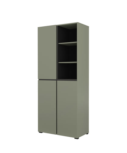 Cabinet with 3 doors CROSS, Pine Green-Black 