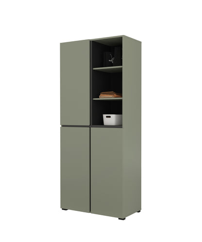 Cabinet with 3 doors CROSS, Pine Green-Black 