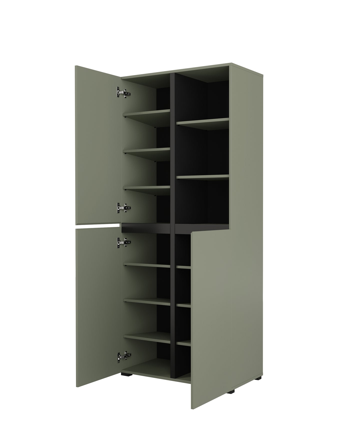 Cabinet with 3 doors CROSS, Pine Green-Black 