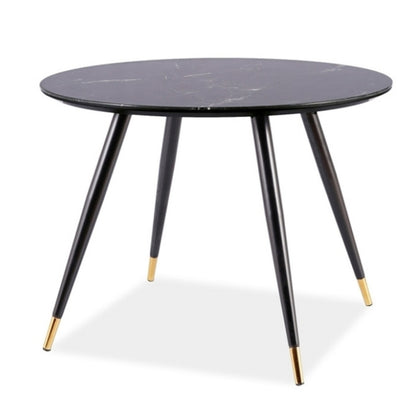 Table CYRYL II BLACK STONE EFFECT/BLACK/GOLD FRAME FI100