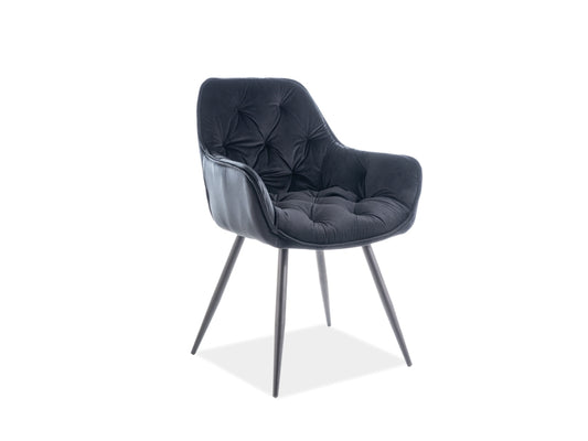 Chair CHERRY VELVET BLACK FRAME/BLACK BLUEVEL 19 