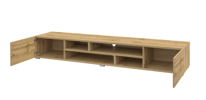 COBY - TV low cabinet with 2 doors (fluid effect option) / Votan oak