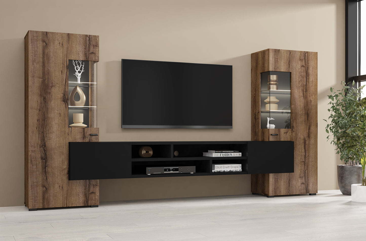 COBY - Living room set / Monastery oak-black Onyx