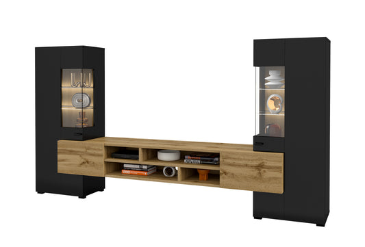 COBY - Living room set / Black Onyx - Votan oak