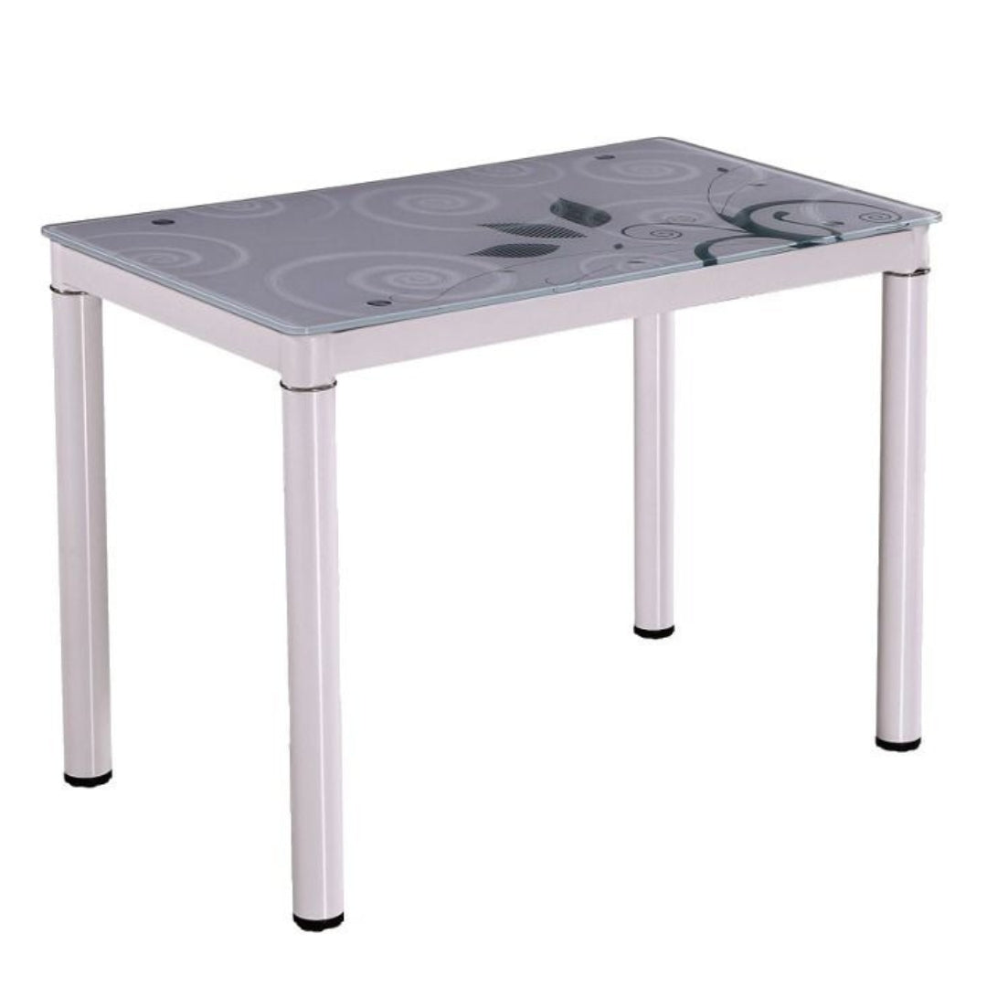 Table DAMAR WHITE/WHITE FRAME 100X60