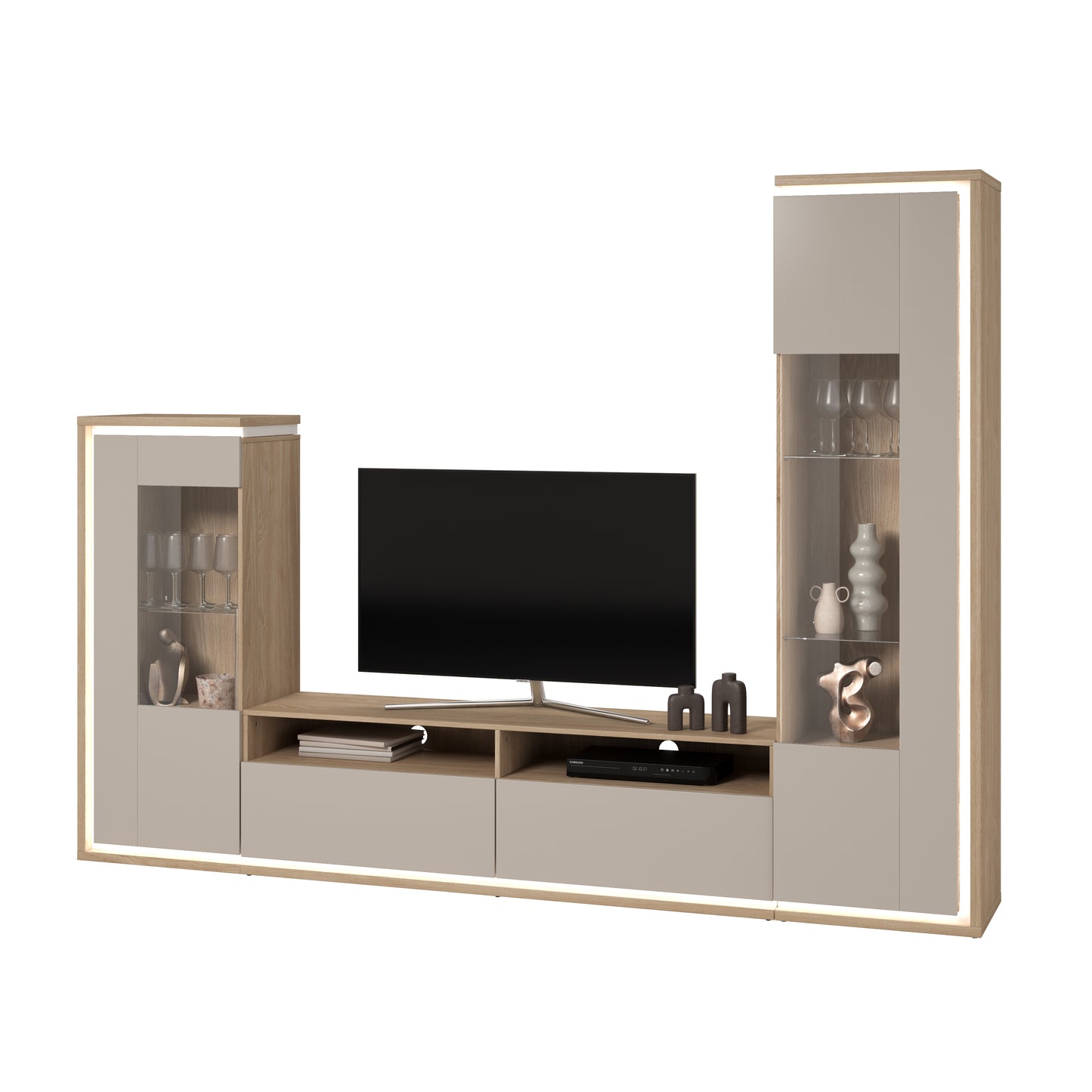 Living Room Set DORE (05+17+41), Oiled Oak-Cashmere 