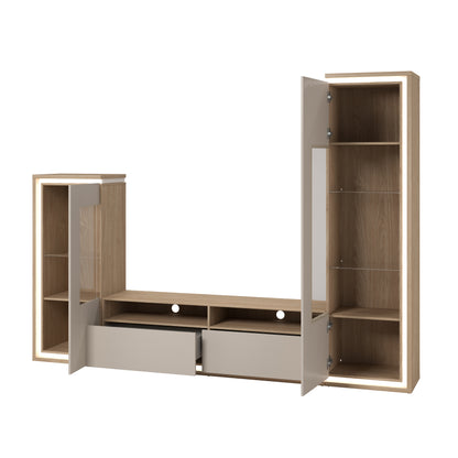 Living Room Set DORE (05+17+41), Oiled Oak-Cashmere 