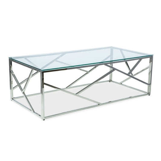 Coffee table ESCADA TRANSPARENT/SILVER 120X60