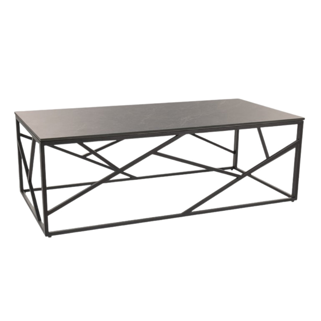 Coffee table ESCADA A III GRAY MARBLE EFFECT/BLACK 120X60