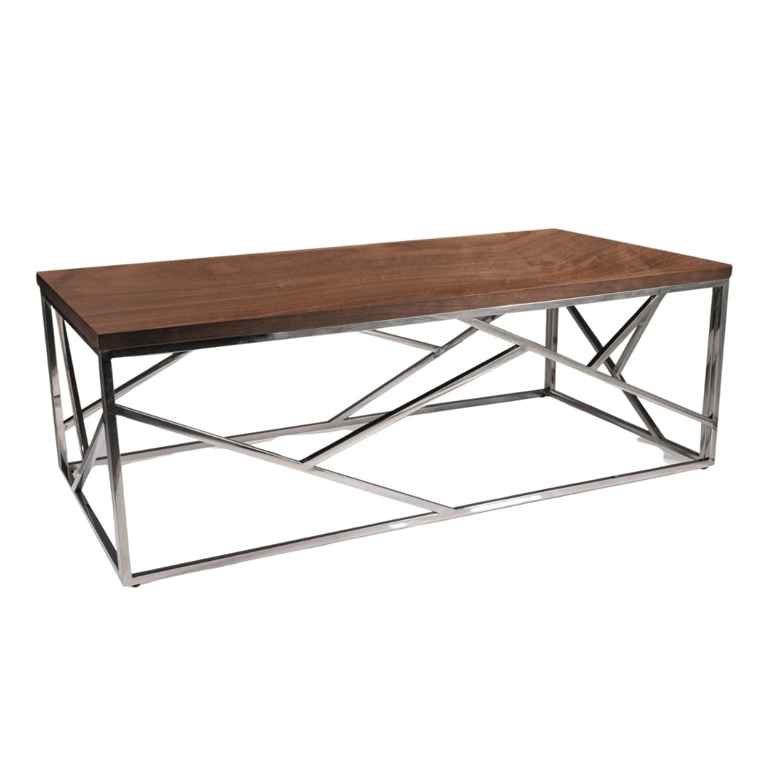 Coffee table ESCADA A WALNUT/SILVER 120X60