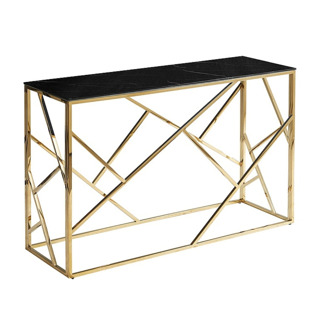 CONSOLE ESCADA C II BLACK MARBLE EFFECT/GOLD 120X40 