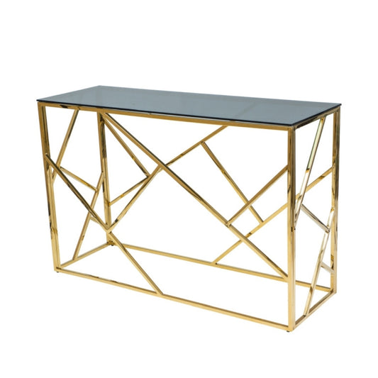 CONSOLE ESCADA C SMOKE GLASS/GOLD 120X40 