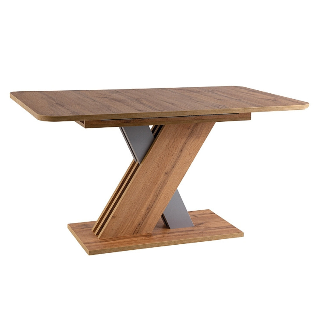 Table EXEL OAK COLOR WOTAN / SILVER 140(180)X85 (D)