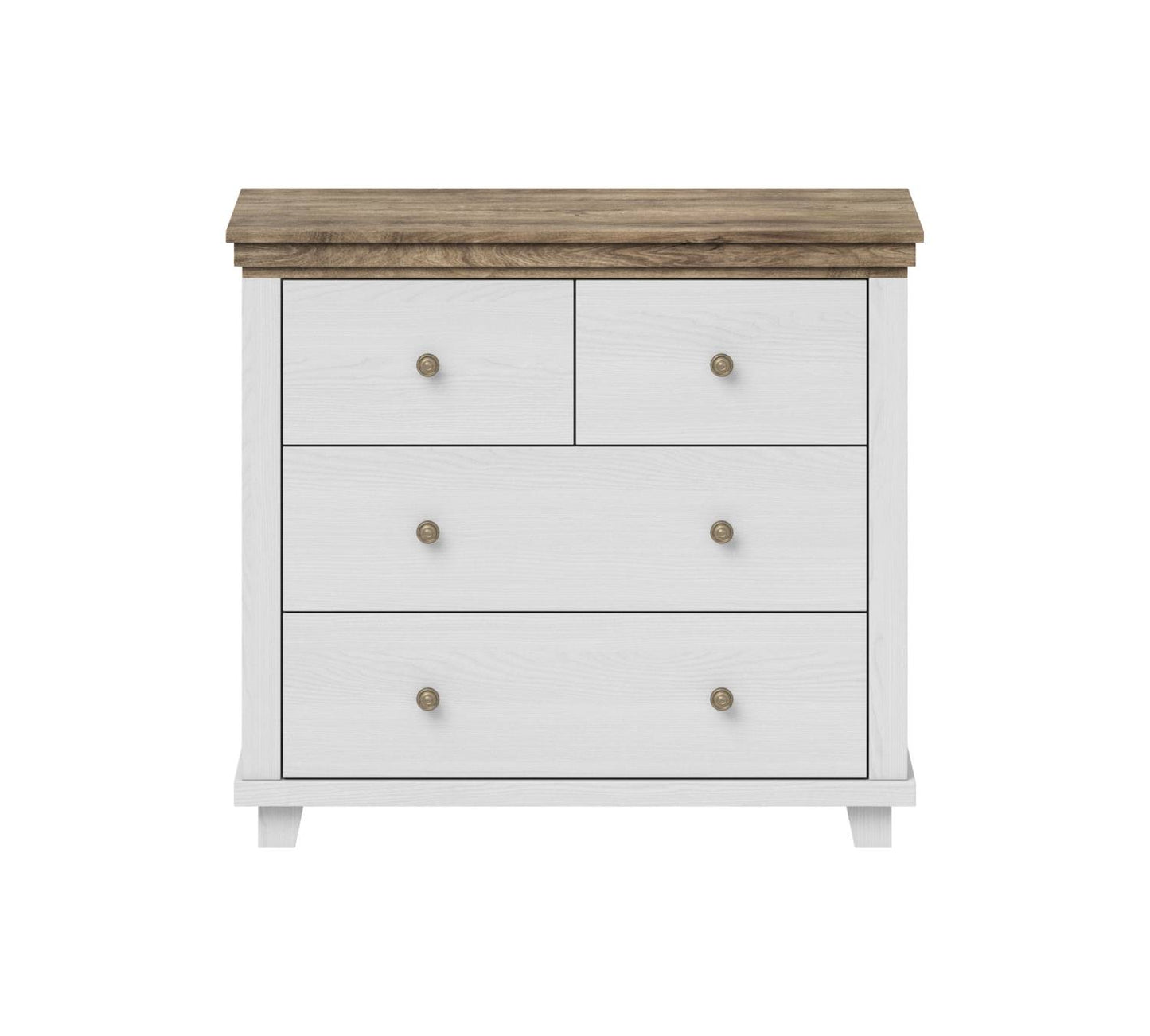 Evora S - Dresser with 4 drawers / Oak "Lefkas dark" / Abisko gray pine 