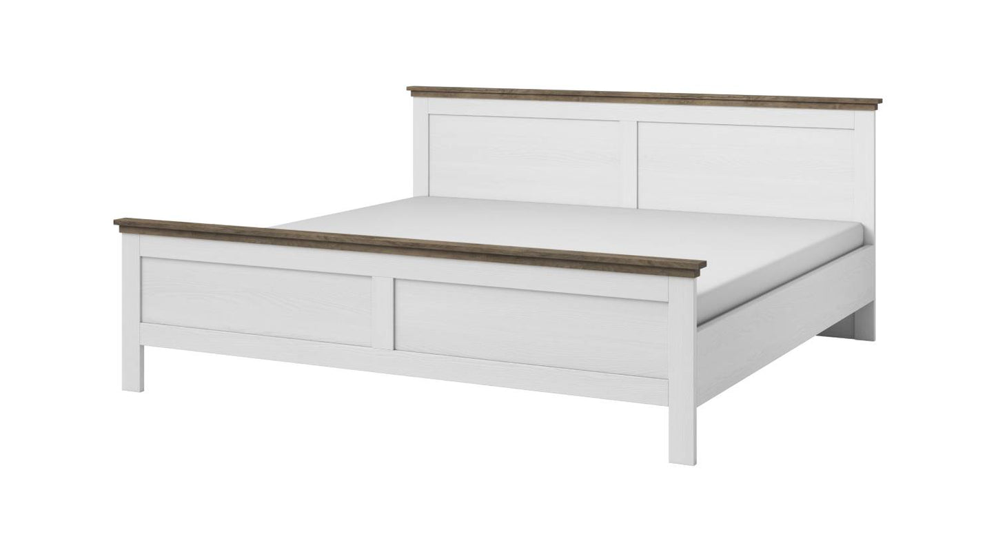 Evora S - Bed (140cm width, frame separately) / Oak "Lefkas dark" / Abisko gray pine 