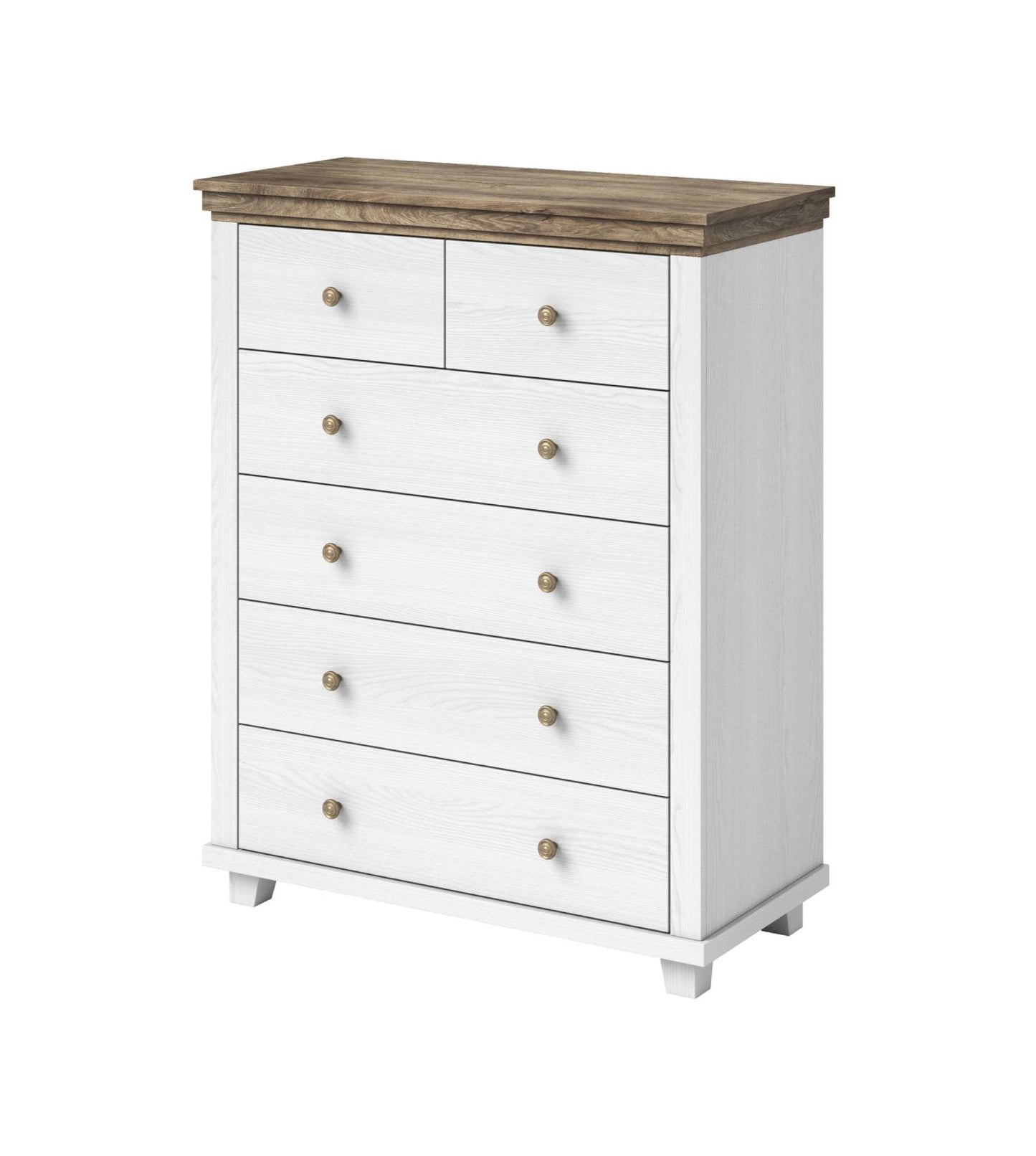 Evora S - Chest of 6 drawers / Oak "Lefkas dark" / Abisko gray pine 