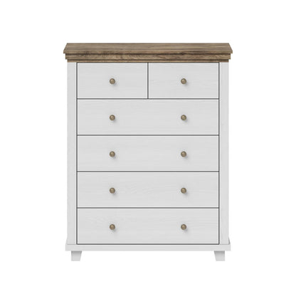 Evora S - Chest of 6 drawers / Oak "Lefkas dark" / Abisko gray pine 