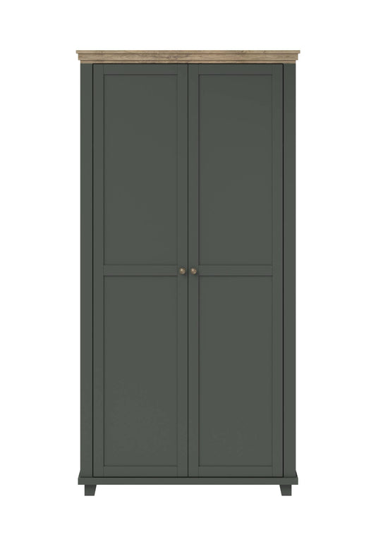 Evora S - Cabinet with 2 doors / Oak "Lefkas Dark/Green" 