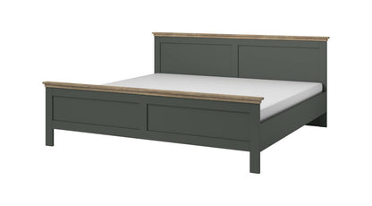 Evora S - Bed 140 cm (frame not included) / Oak "Lefkas Dark/Green" 