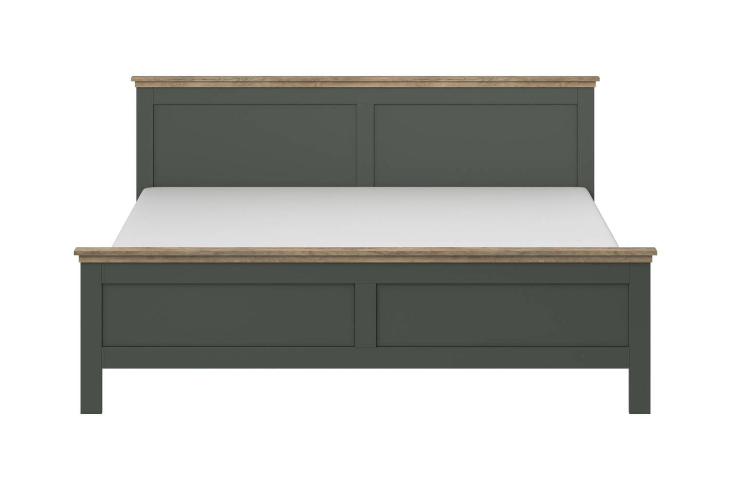 Evora S - Bed 140 cm (frame not included) / Oak "Lefkas Dark/Green" 