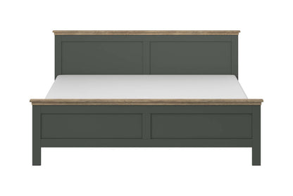 Evora S - Bed 180 cm (frame not included) / Oak "Lefkas Dark/Green" 