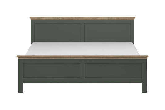 Evora S - Bed 180 cm (frame not included) / Oak "Lefkas Dark/Green" 