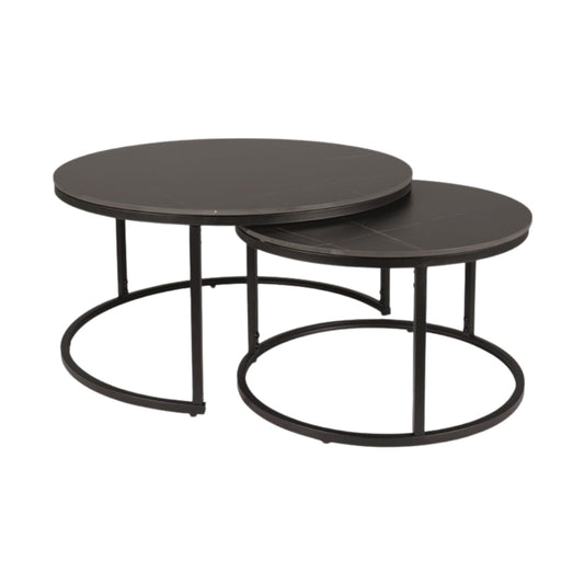 Coffee table FERRANTE D BLACK MATT FI80 FI60/ BLACK MATT (SET)