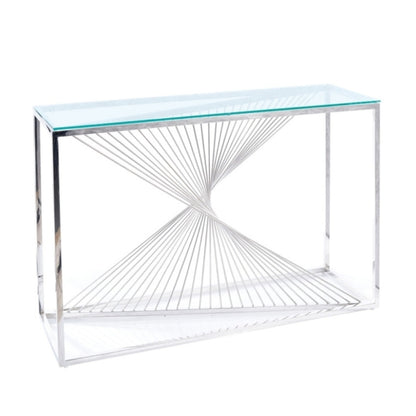 CONSOLE FLAME C TRANSPARENT/SILVER 120X40 