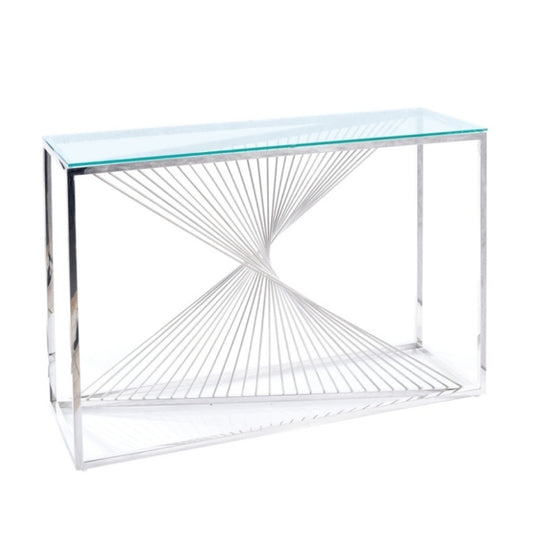 CONSOLE FLAME C TRANSPARENT/SILVER 120X40 