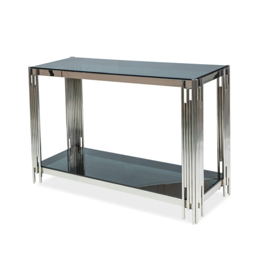 CONSOLE FOSSIL C BLUE GLASS/SILVER 120X40 