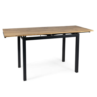 Table GD017 ARTISAN OAK COLOR/BLACK MATTE 110(170)x74