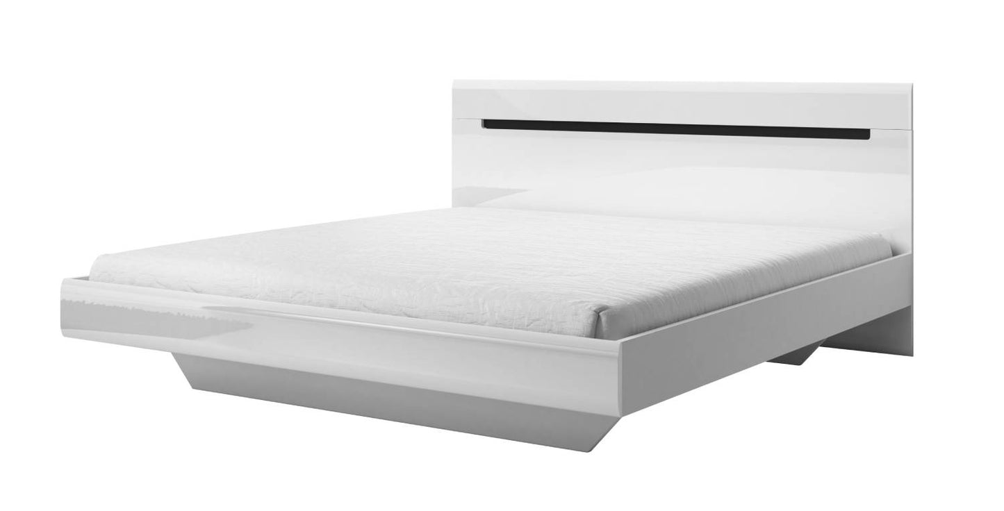 HEKTOR - Bed 160/200 (without frame) / white matte and white glossy 