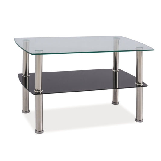 Coffee table IRENE TRANSPARENT/CHROME 75x45x45