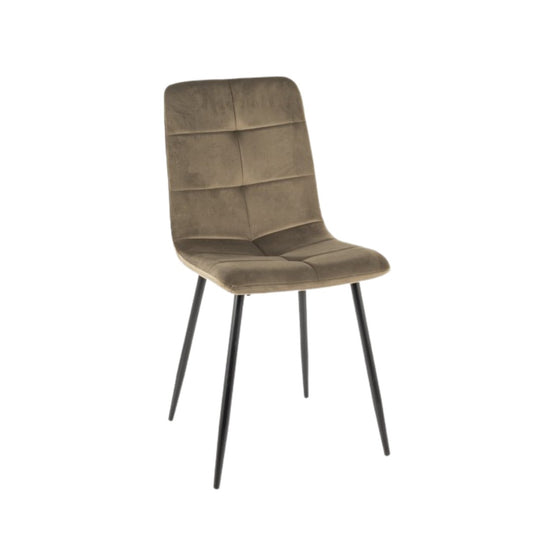 Chair IVO VELVET BLACK FRAME/OLIVE BLUVEL 77 