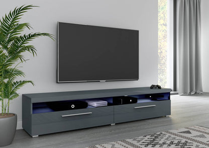 INDIA - Large TV table / grey/gray gloss 