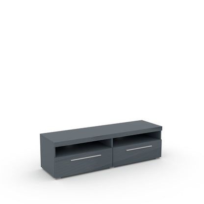 INDIA - Small TV table (140cm) / grey/gray gloss 