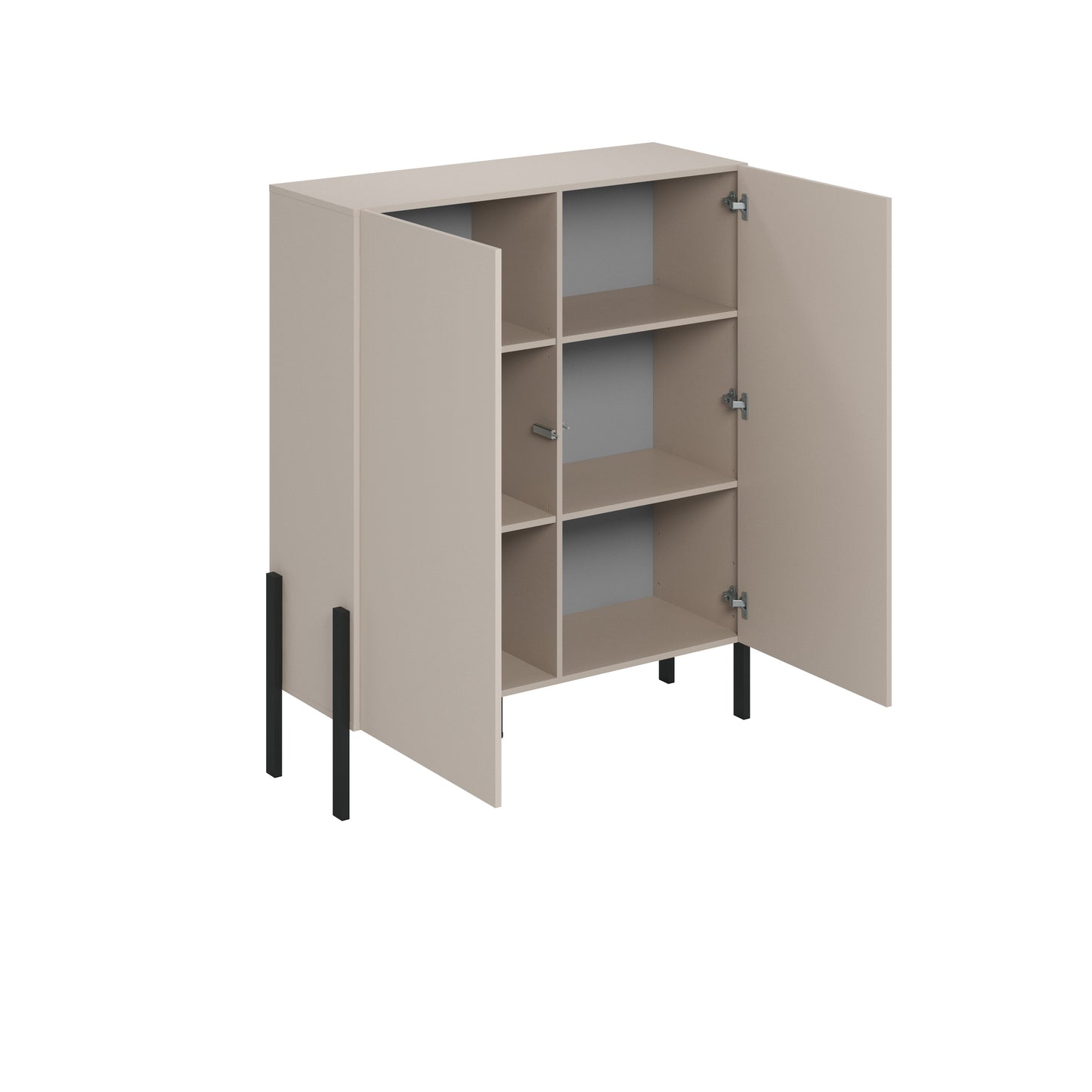 Living Room Cabinet JUKON with 2 Doors, Cashmere Color 