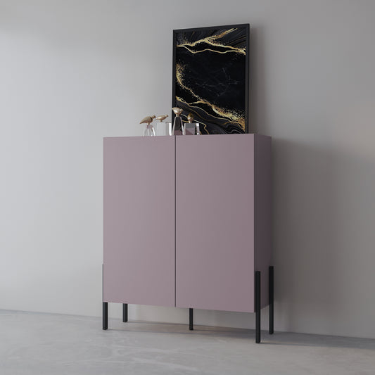 Living Room Cabinet JUKON with 2 Doors, Plum Color 