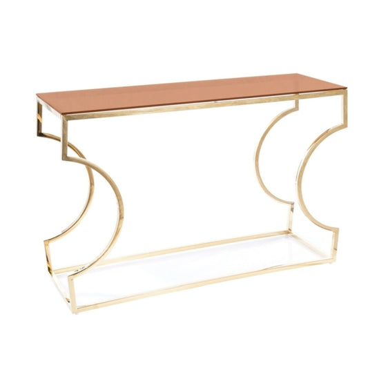 CONSOLE KENZO C AMBER/GOLD GLASS 120X40 