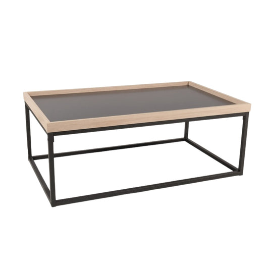 Coffee table LAGOS OAK TONE+BLACK/BLACK 100X60